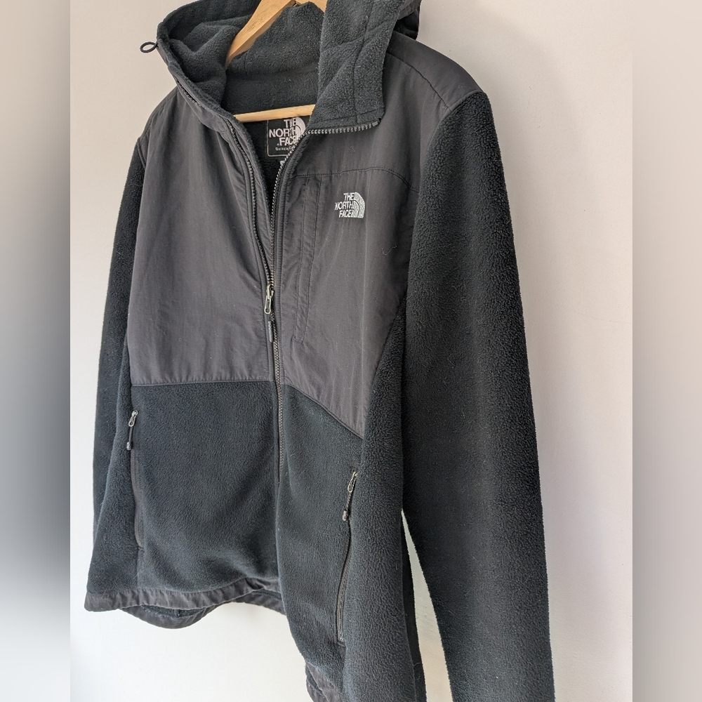 The North Face Denali Hooded Black Fleece Jacket Women's  Size XL - Picture 5 of 16